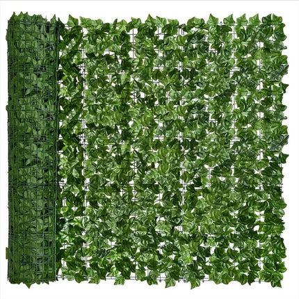 50X200cm Artificial Ivy Hedge Green Leaf Fence Panels Faux Privacy Fence Screen for Home Outdoor Garden Balcony Decoration 1X3m