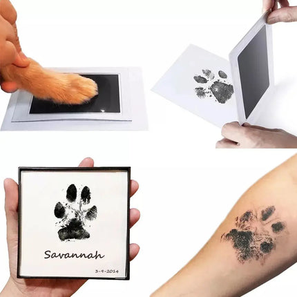 Pet Handprint And Footprint Kit For Dog & Cat, Dog Paw Print Pad Kit, Clean Touch Ink Pad For Pets