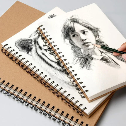 Art Sketchbook 160gsm 30 Sheets/60 Pages Drawing Watercolor Spiral Notebook For Sketching