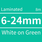 White on Green / 6mm