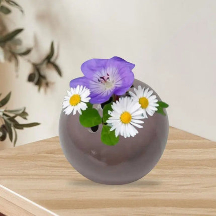 Resin Handmade Vase Flower Stone Table Decor Vase for Hydroponics Plants Stone Pot Dried Flower Crafts Home Decor Gifts