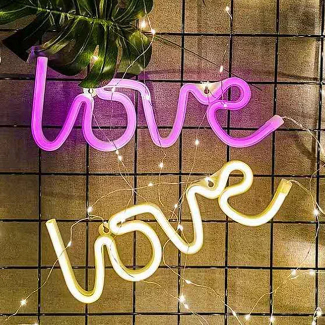 Love LED Neon Sign Light Glowing Valentine's Day Propose Festival Decoration Neon Lamp For Home Party Decor Adult  Gift