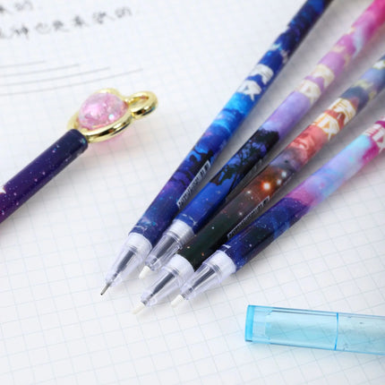 20Pcs/Lot Kawaii Crystal Bear Gel Pen Cute Cartoon Starry Sky Neutral Pens School Stationery Student Writing Office Supplies