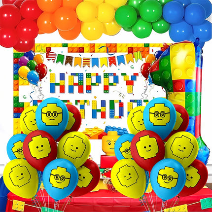 Building Block Party Balloon 12 Inch Latex Balloon Baby Shower Decoration Children Birthday Party Decoration Supplie