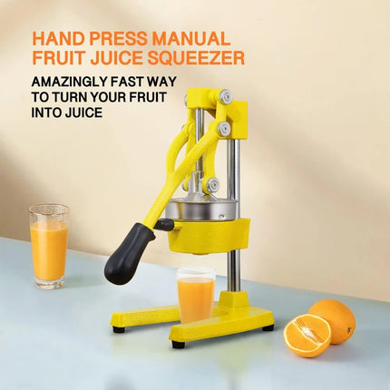 Commercial Heavy Duty Cast Iron Hand Press Manual Orange Citrus Lemon Lime Grapefruit Pomegranate Fruit Juice Squeezer Machine