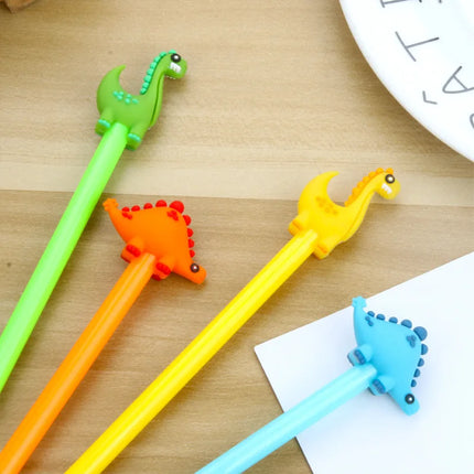 24 Pcs Creative New Cartoon Cute Dinosaur Black Gel Pen Student Learning Stationery Stationery for School Cute Pens