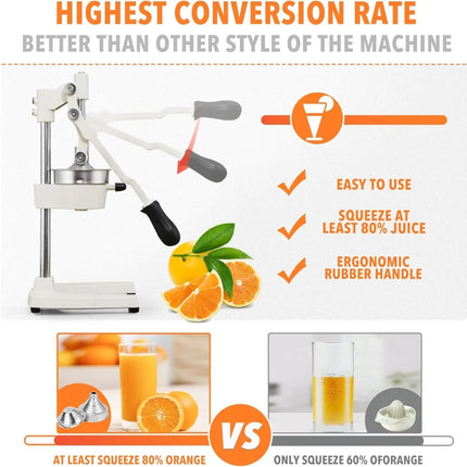 Commercial Heavy Duty Cast Iron Hand Press Manual Orange Citrus Lemon Lime Grapefruit Pomegranate Fruit Juice Squeezer Machine