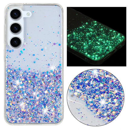 Night Glowing Glitter Phone Case For Samsung Galaxy S23 S24 Ultra S23 S24 Plus A54 A34 A25 A15 A35 A55 5G Anti Drop Back Cover