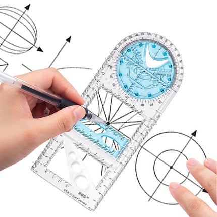 Multifunctional Geometric Ruler Geometric Drawing Template Measuring Tool For School Office Architecture Supply School Ruler