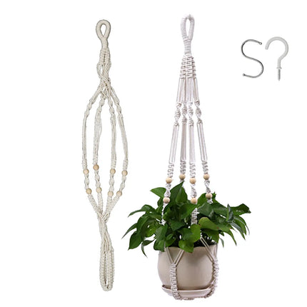 Macrame Plant Hanger Net Hanging Flower Pot Holders Indoor Outdoor Handmade Hanging Planter Basket Boho Decoration