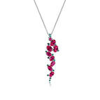 Lab Created  Ruby / 925 Sterling Silver / 45cm | CHINA