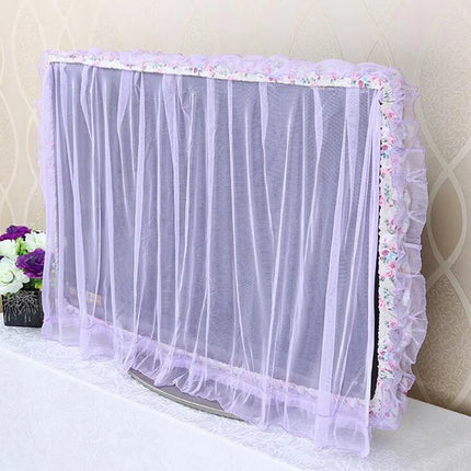 Tv Dust Cover Computer Monitor Protection Stick Wall-Mounted Desktop Curved Screen Soft Fabric Craft