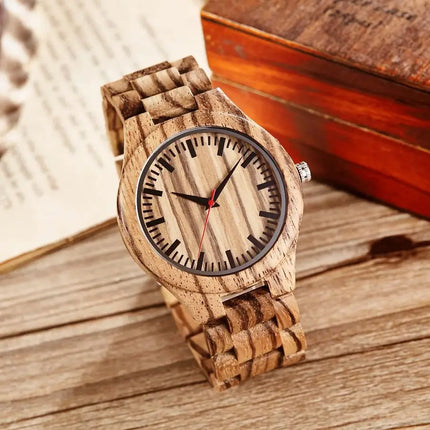 Wood Watch for Men and Women Luxury Quartz Fashion Casual Couple Wristwatches Chronograph Watches