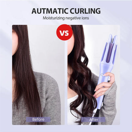 Tinsol 2 in 1 Automatic Hair Curler 32MM Auto Rotating Ceramic Hair Roller Professional Curling Iron Curling Wand Hair Waver