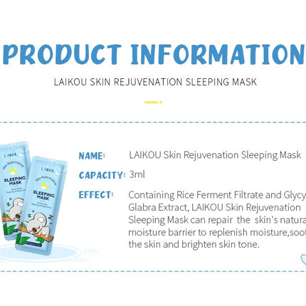 LAIKOU 7pcs Moisturizing Facial Mask Firming Hydrating Sleeping Face Masks Face Mask Beauty Korean Skin Care Products