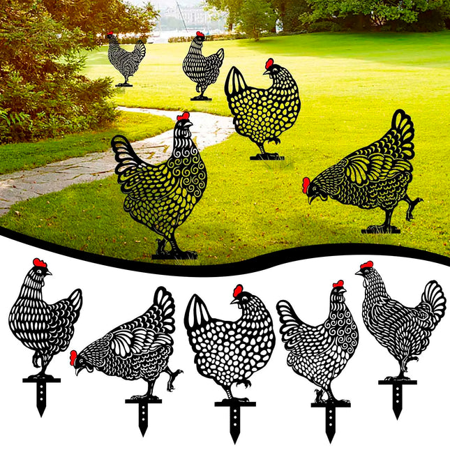 Garden decoration Outdoor Garden Backyard Stakes Metal Hen Yard Decor Gift Hen Yard Home Decor Gift For Garden Для Дома