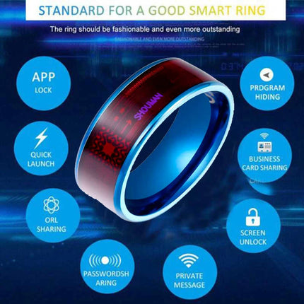 Fashion NFC Ring Magic Wear Chip NFC Smart Ring Wearable for Android Mobile Device Smart Jewelry Couple Stainless Steel Ring