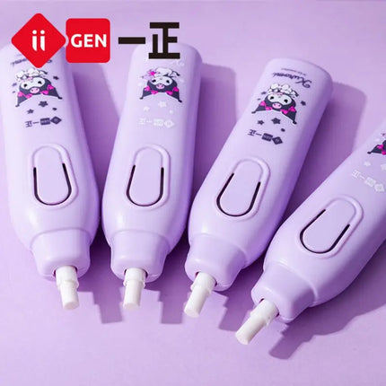 1pcs Sanrio Series Kuromi Cute Cartoon Electric Eraser Effortless Correction Cleaning Mistake Rubber School Student Stationery