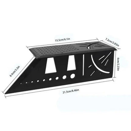 New Woodworking Gauge Ruler 3D Mitre Angle Measuring Square Measure Tool 45 Degree and 90 Degree with Carpenter Pencil