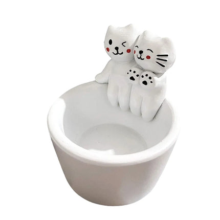 Kitten Candle Holder Cute Cat Candlestick Creative Aromatherapy Candle Holder Durable High Tempe Cartoon Candlestick Decoration