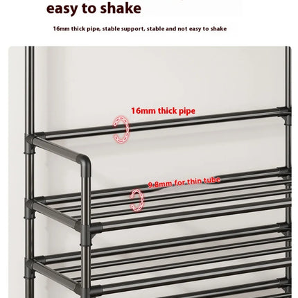 Clothes Hat Hangers Shoe Rack Multi-ayer Shoe Rack Simple Floor Shoes and Hat Racks Load-bearing Living Room Organizer Shelf