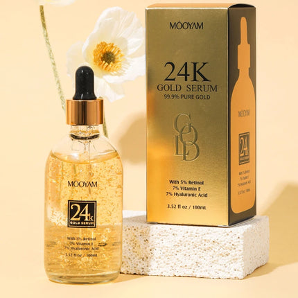 24k Gold Serum Facial Skincare Product Hyaluronic Acid Face Essence Facecare Korean Skincare Products for Women Cosmetics