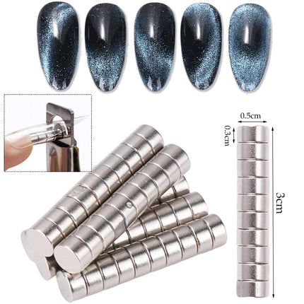 10/50pcs Small Magnets for Acrylic Nails Professional Nail Art Clipper False Tips Edge Cutters Tip Magnet Manicure Tools BES271