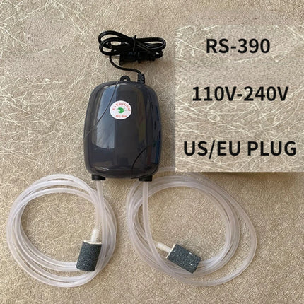 Aquarium Air Pump Fish Tank Mini Compressor Single Double Outlet with Check Valve Tube Aquatic Accessories 220V 3W 5W