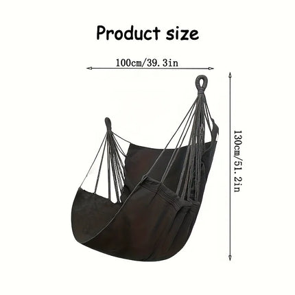 1pc Leisure Fabric Hammock Chair Outdoor Swing Chair Hammock Dormitory Hammock Chair Anti Rollover Hammock(With Storage Bag