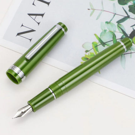 Jinhao 82 Series Fountain Pen Acrylic F 0.5mm nib school office Supplies business writing ink pens sliver clip blue yellow green