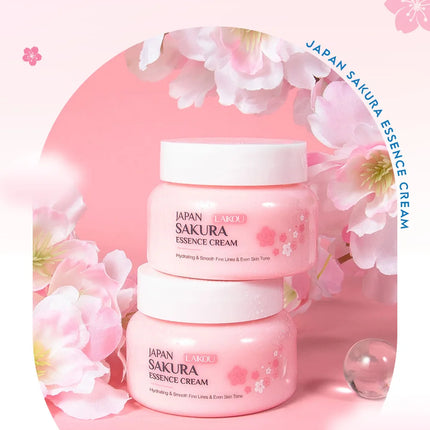 2pcs LAIKOU Japan Sakura Essence Face Cream Cherry Blossom Smoothing Facial Cream Moisturizing Hydration Korean Skin Care