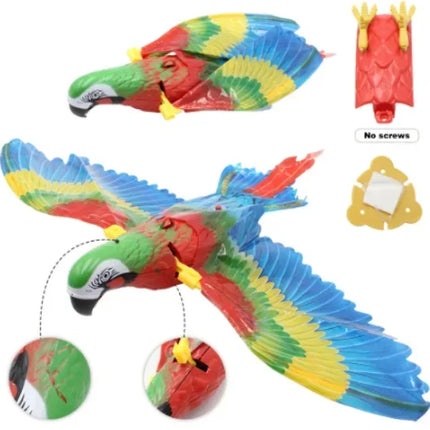 Simulation Bird Interactive Cat Toys Electric Hanging Eagle Flying Bird Cat Teasering Play Cat Stick Scratch Rope Pet Toys