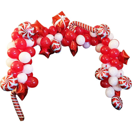 Christmas Balloon Garland Arch Matte  Blloon Red Blue White Balloons Arch Set Merry Christmas Decoration Gifts New Year Balloon