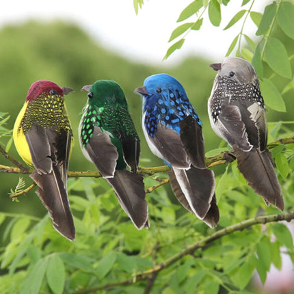 Outdoor Decor Simulation Feather Bird Garden Forest Flower Decoration Bird Foam Feather Products Fake Bird Garden Decoration