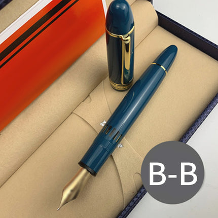 Yongsheng 630 Fountain Pen Long Knife 14K Gold F M Nibs Piston inking Gold Clip school supplies office Business Writing ink pens