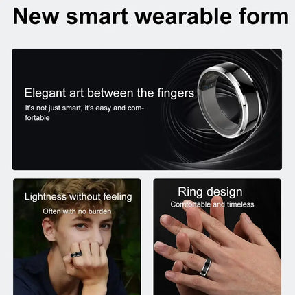 Smart Health Ring Blood Oxygen Tracker Smart Ring BT Health Tracker With 3-5 Days Battery Life Waterproof Tracker For Sleep