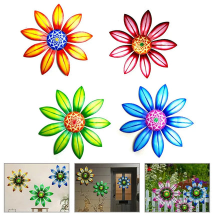 Ornament Metal Flower Accessories Decor Garden Hanging Home 4 Colours Living Room Replacement Spare Parts Wall