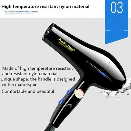 Professional Powerful Hair Dryer Fast Styling Blow Dryer Hot And Cold Adjustment Air Dryer Nozzle For Barber Salon Tools