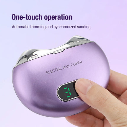 Electric Nail Clippers With Ultraviolet Light Rechargeable Mini Nail Trimming Machine Automatic Nail Trimmer Clipper Cutter