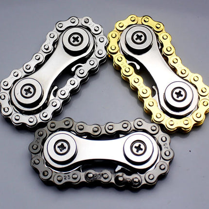 Metal Chain Spinner Fidgets Metal Flywheel Fingertip Gyro Toys Anti Stress DIY Replace Bicycle Chain Spiner Fidget Toys Kids