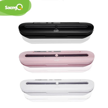 saengQ Best Food Vacuum Sealer 220V/110V Automatic Commercial Household Food Vacuum Sealer Packaging Machine Include 10Pcs Bags