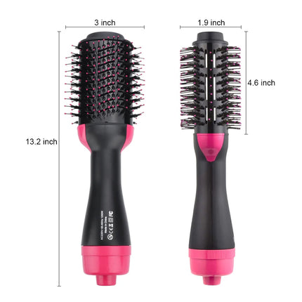 1000W Hair Dryer Hot Air Brush Styler and Volumizer Hair Straightener Curler Comb Roller One Step Electric Ion Blow Dryer Brush