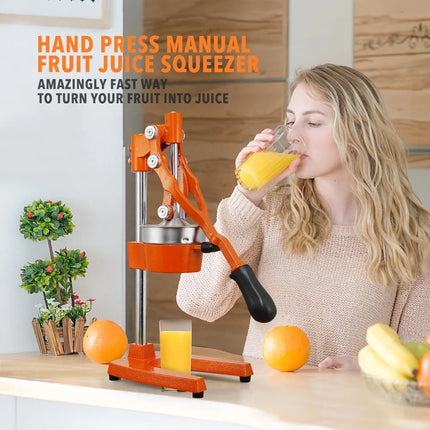 Commercial Heavy Duty Cast Iron Hand Press Manual Orange Citrus Lemon Lime Grapefruit Pomegranate Fruit Juice Squeezer Machine