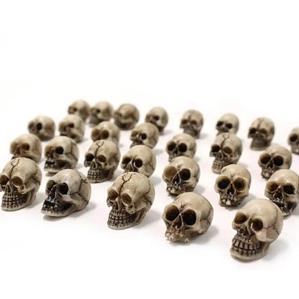 20 Pieces Mini Skulls Decor Skeleton Heads Realistic Skeleton Skulls Crafts Decoration For Flower Pot Home Halloween Decoration