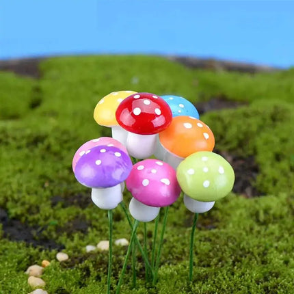 Mini Mushrooms Miniature Garden Foam Decor Artificial Ornament Outdoor Fairy Decoration Figurines Figurine Landscape