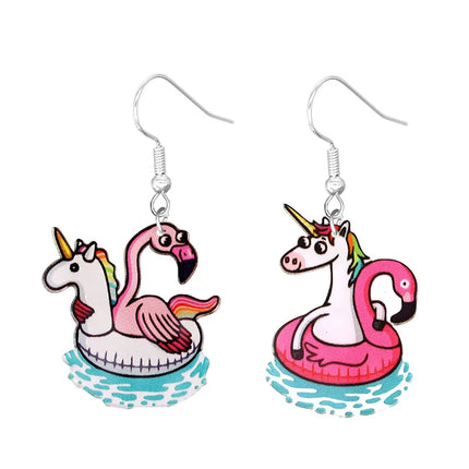 Adorable Animal Drop Earrings - Stainless Steel Acrylic Jewelry Women's Fashion Accessories