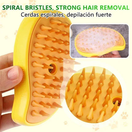 Cat Steamy Brush Dog Massage Comb Built-in Electric Water Spray Soft Silicone Pet Hair Removal Grooming Brush Cat Accessories