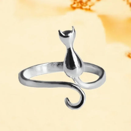 925 Sterling Silver Cat Rings For Women Engagement Luxury Designer Jewelry Female Offers With Jewellery