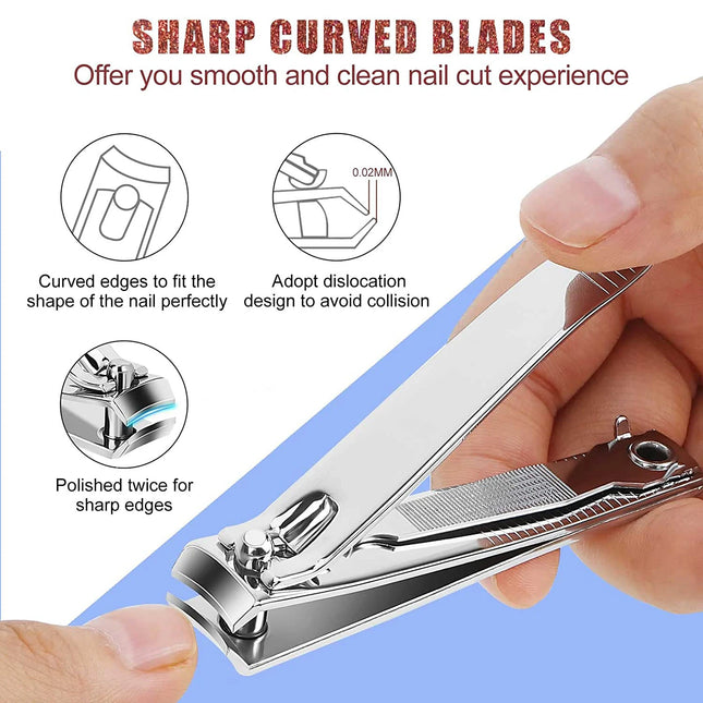 Nail Clipper,Premium Stainless Steel Fingernail and Toenail Clipper Cutters, Fingernail Clipper Cutters with Nail File Sharp.