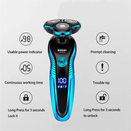 Electric Shaver Washable Rechargeable Electric Razor Shaving Machine for Men Beard Trimmer Wet-Dry Dual Use  ZN3015